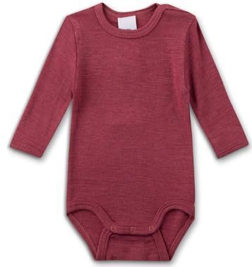 Sanetta - Kid's Wool Body L/S - Merino-ondergoed - Rood - 70% Wol, 30% Zijde