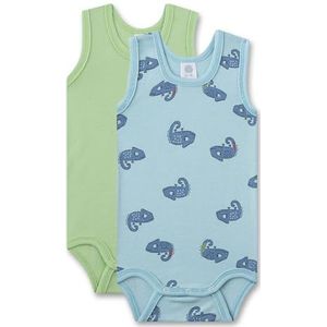 Sanetta Babyjongens 324320 bodysuit, melkblauw, 62, Milky Blue., 62 cm