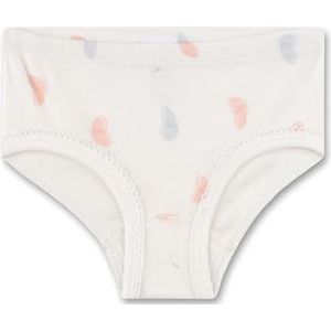 Sanetta Jazzpant Kinderonderbroek voor meisjes, 100% biologisch katoen, wit pebble, 80 cm