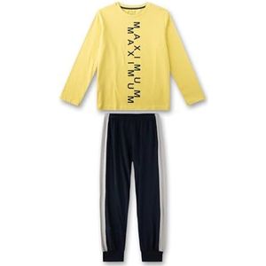 Sanetta Tieners jongenspyjama, lang, 100% katoen, Sour Lemon, 128 cm