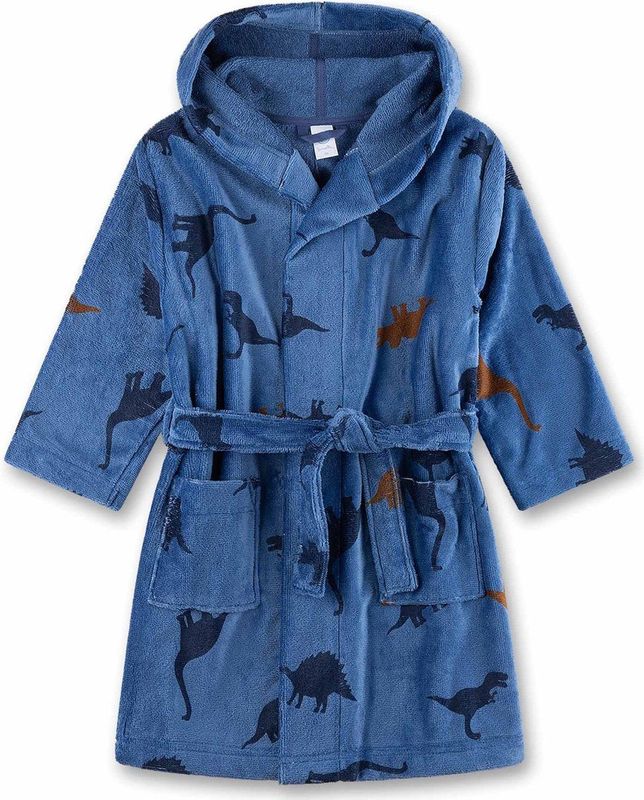 Sanetta - Kid's Bathrobe AOP - Badjas - Blauw