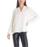 Marc Cain - Blouse - Gebroken Wit - Luchtige Blouse met Ruches