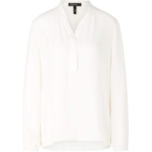 Marc Cain - Blouse - Gebroken Wit - Luchtige Blouse met Ruches