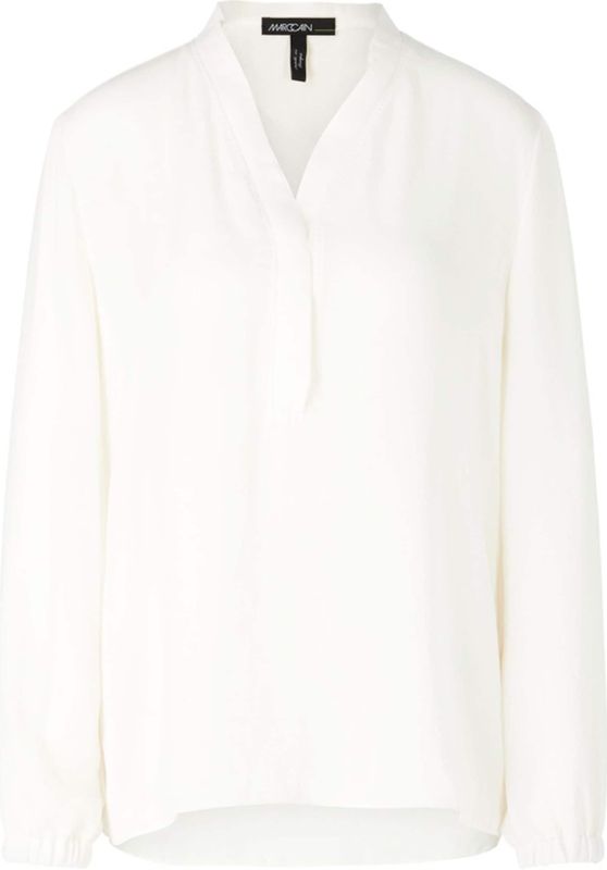 Marc Cain - Blouse - Gebroken Wit - Luchtige Blouse met Ruches