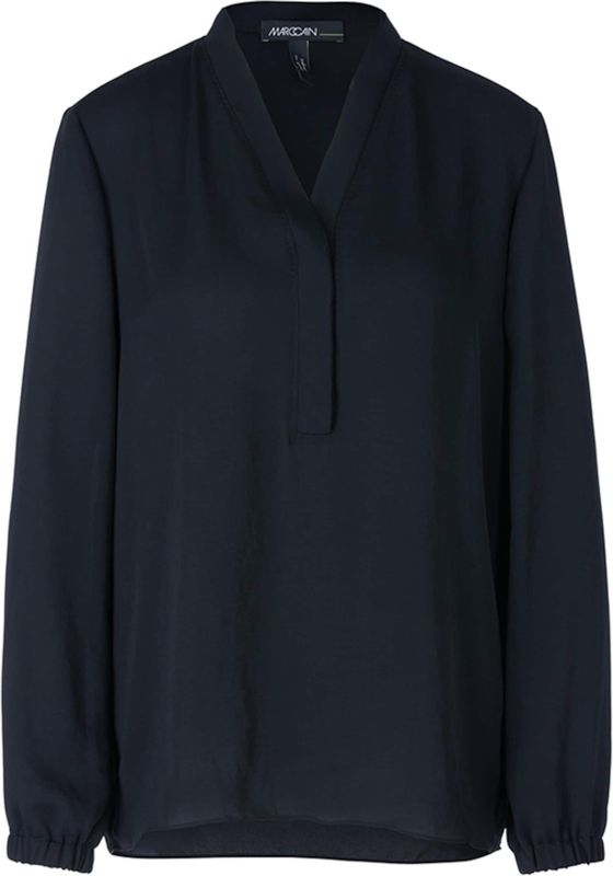 Marc Cain - Blouse met Wijde Pasvorm - Middernachtsblauw - Dames