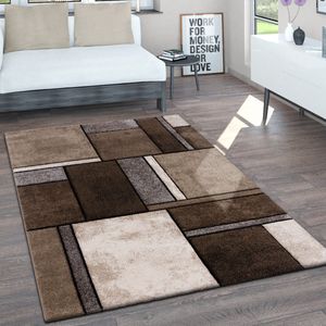 Paco Home Tapijt Woonkamer Modern Laagpolig Gegolfd Met Abstract 3d Patroon 80x150 Cm 776286352
