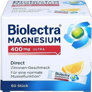 Biolectra Magnesium 400 mg ultra Direktgranulat Zitrone fÃ¼r eine normale Muskelfunktion, 60 st. Sachets