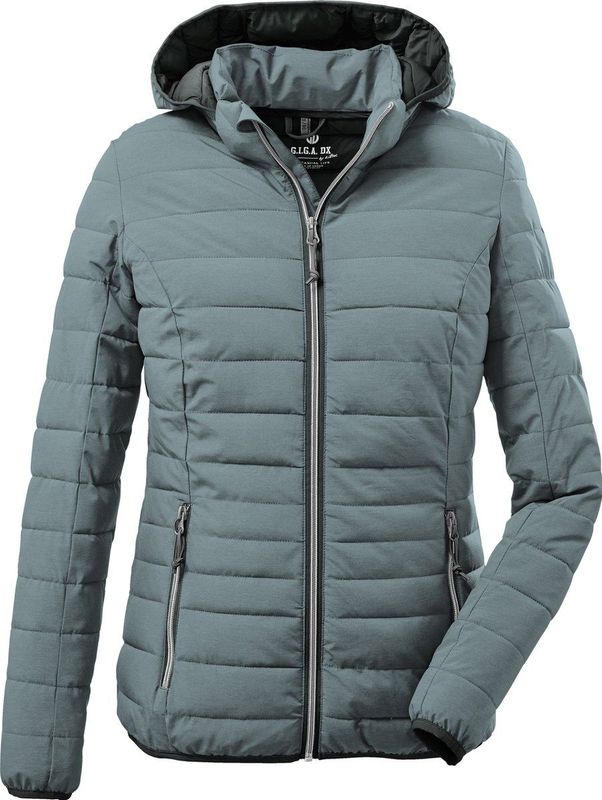 G.I.G.A. DX dames Gewatteerd jack/casual functioneel jack in donslook met afritsbare capuchon Uyaka, aquaverde, 36, 28041-000