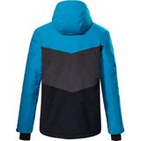 killtec heren Ski-jack/functioneel jack met afritsbare capuchon en sneeuwvanger KSW 45 MN SKI JCKT, black blue, L, 38699-000