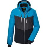 killtec heren Ski-jack/functioneel jack met afritsbare capuchon en sneeuwvanger KSW 45 MN SKI JCKT, black blue, L, 38699-000