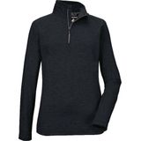 killtec dames Functioneel overhemd/shirt met lange mouwen, opstaande kraag en ritssluiting KSW 97 WMN LS SHRT, black blue, 36, 40876-000