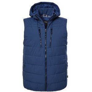 killtec Heren Gewatteerd gilet/vest in donzen look met afritsbare capuchon KOW 10 MN QLTD VST, dark blue, M, 39689-000