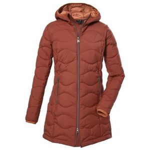Dames - Gewatteerde Parka - Abrikoos - 100% Polyester - Waterafstotend, Ademend, Winddicht