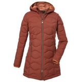 Dames - Gewatteerde Parka - Abrikoos - 100% Polyester - Waterafstotend, Ademend, Winddicht
