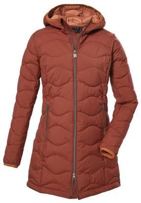 Dames - Gewatteerde Parka - Abrikoos - 100% Polyester - Waterafstotend, Ademend, Winddicht