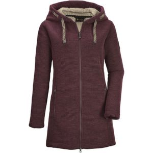 G.I.G.A. DX Dames Gebreid fleeceparka/fleecejack met capuchon GW 54 WMN KNTFLC PRK, deep red, 36, 37640-000