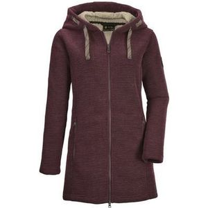 G.I.G.A. DX Dames Gebreid fleeceparka/fleecejack met capuchon GW 54 WMN KNTFLC PRK, deep red, 36, 37640-000