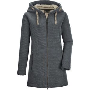 Dames - Breifleeceparka - Grijsblauw - Polyester/Viscose - Windafstotend