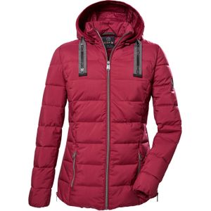 Modieuze Gewatteerde Jas - Wijnrood - Gerecycled Polyester