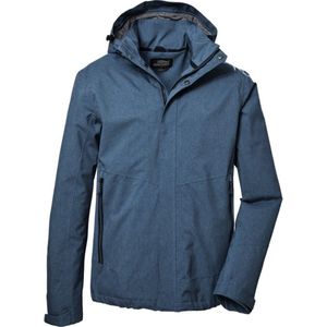 killtec Heren Functioneel jack/outdoorjack met afritsbare capuchon KOS 53 MN JCKT, steel-blue, S, 41333-000
