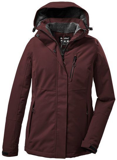 KILLTEC - Softshell Jas - Wijnrood - Warm Gevoerd - Verstelbare Capuchon