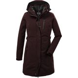 killtec dames Functionele parka/parka met afritsbare capuchon KOW 165 WMN PRK, dunkelweinrot, 42, 37726-000