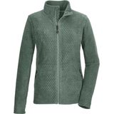 Killtec KOW Fleecevest - Dames Lange rits fleece - Green-Grey/Lt. Steel Mint Aop