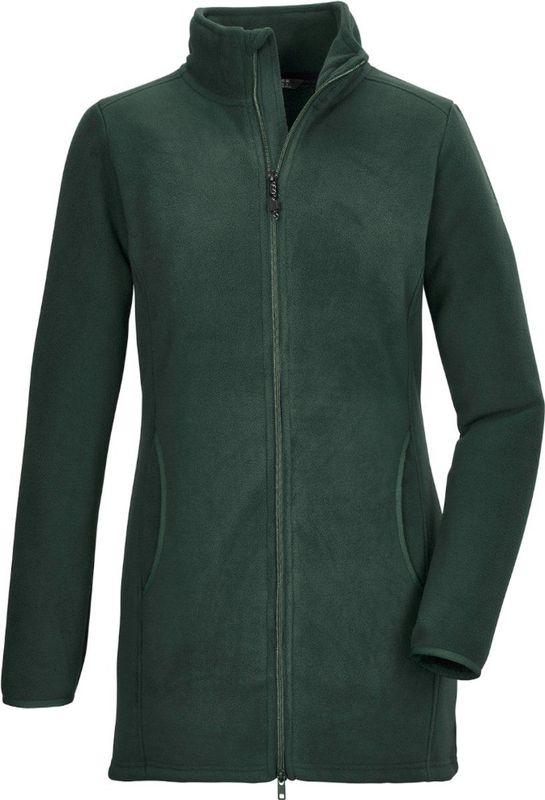 Killtec KOW Fleecevest - Dames Lange rits fleece - Dark Green