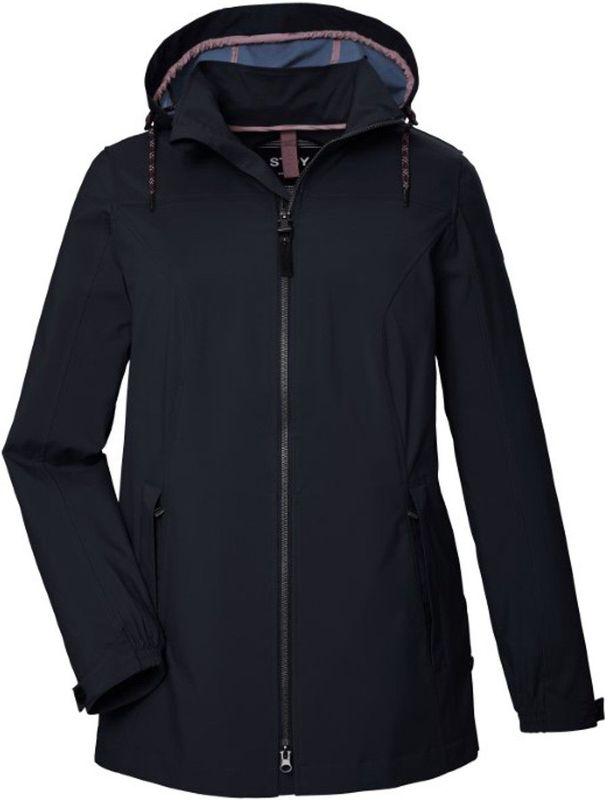 STOY - Tussenjas - Navy - Softshell - Afneembare Capuchon, Ritszakken, Normale Pasvorm