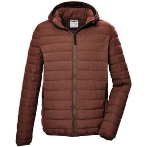 Heren - Gewatteerde Jas - Roestrood - Waterafstotend - Winddicht - 100% Polyester