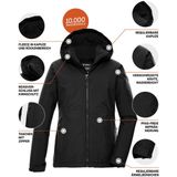 Killtec - Kow 217 - Functionele Jas - Zwart - Met Capuchon