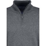 Fynch-Hatton - Troyer - Grijs - 100% Katoen - Casual Snit, Korte Rits, Lange Mouw