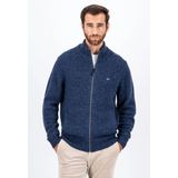 FYNCH HATTON - 1410347 - Full Zip Wollen Trui - Grijs - Wol