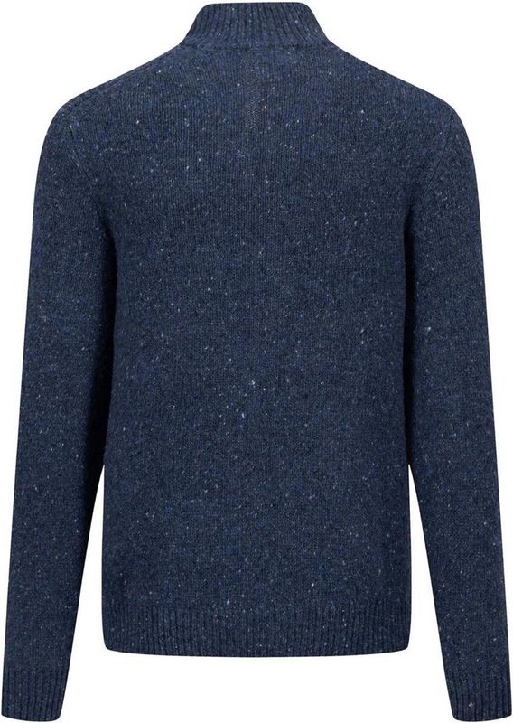 FYNCH HATTON - 1410347 - Full Zip Wollen Trui - Grijs - Wol