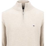 Fynch-Hatton - Half-Zip Sweater - Effen - 100% Katoen