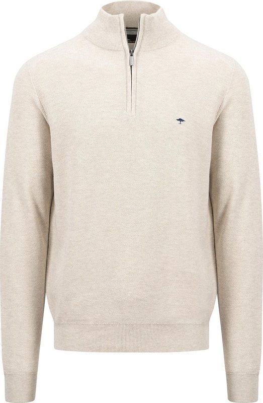 Fynch-Hatton - Half-Zip Sweater - Effen - 100% Katoen
