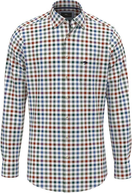 Fynch-Hatton - Overhemd - Ruitjes - Katoen - Casual Pasvorm