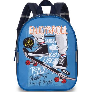 Fabrizio Peuterrugzak, Enjoy & Roll - 29 x 23 x 10 cm - Polyester - 29x23x10 - Blauw