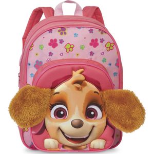 Paw Patrol Rugzak, kleuterschoolrugzak voor meisjes van 3-6 jaar, met Skye en afstaande pluche oren, tas voor kleuterschool en kinderdagverblijf – 31 x 24 x 13 cm – 8 l, roze, roze, Eén maat, Klassiek