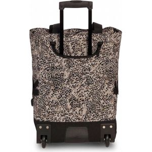 Punta Wheel Trolley Shopper Leopard