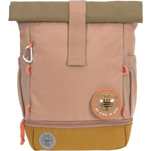 LÄSSIG Kleuterschoolrugzak, kinderrugzak, rolltop met borstriem, waterafstotend, 11 liter/mini rolltop rugzak, Natuur Bruin, Eén maat, Kinderrugzak