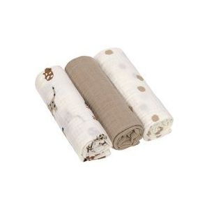 Lässig Swaddle & Burp Blanket L Little Mateys Royal Blue 85 x 85 cm 3-Pack