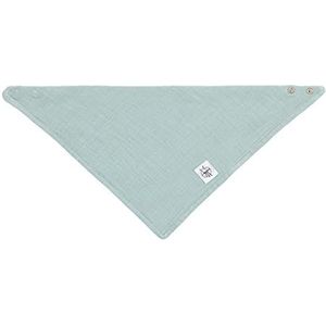 LÄSSIG Baby Kids Muslin GOTS gecertificeerd gaas driehoekige doek slabbetje katoen drukknop dubbellaags/bandana zilver grijs