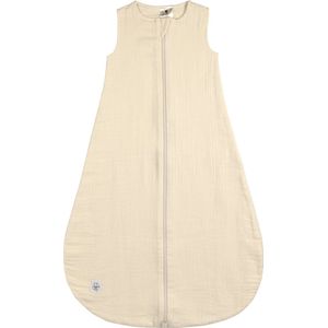 LÄSSIG Baby zomerslaapzak zonder mouwen mousseline katoen GOTS gecertificeerd/Muslin Baby Sleeping Bag GOTS vanilla, 74/80