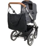 LÄSSIG Luiertas voor baby's, met bevestiging voor kinderwagen, casual, corduroy, zwart