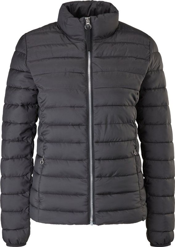 s.Oliver Gewatteerde korte jas voor dames, zwart.