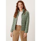 s.Oliver Gewatteerde Jas - Dennengroen - Met Opstaande Kraag