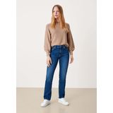 Beverly Jeans - Effen Blauw Denim - Bootcut - Mid Waist