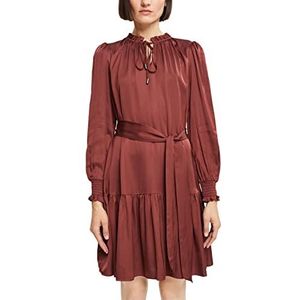 ESPRIT Collection Dames 102EO1E314 Jurk, 601/BORDEAUX RED 2, 34
