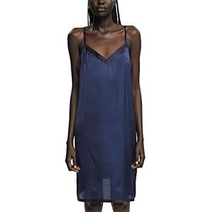 ESPRIT Bodywear Dames Satin Colour Block CVE Chemise, Ink, 36